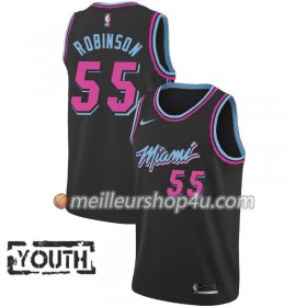 Maillot Basket Enfant Miami Heat Duncan Robinson 55 2018-19 Nike City Edition Noir Swingman